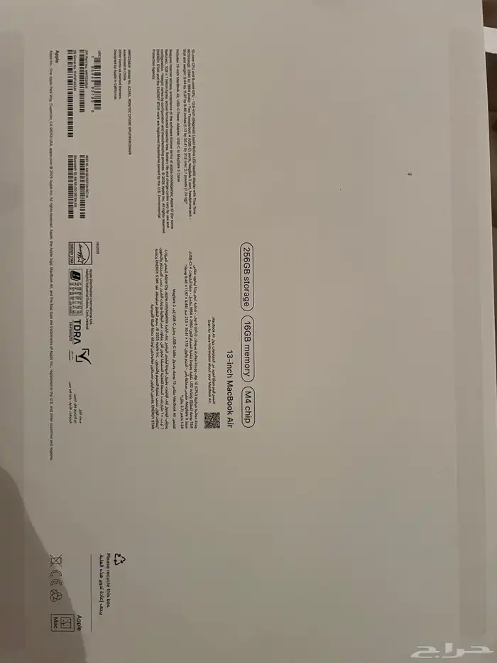 لابتوب MacBook Air M4 chip 6