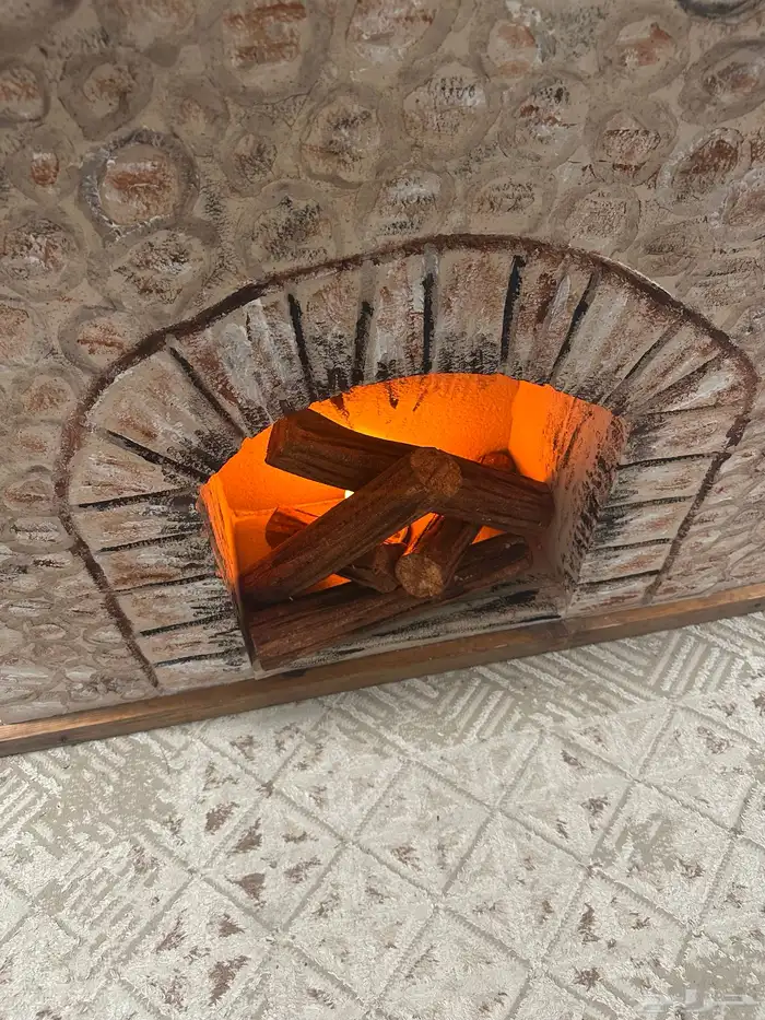 ديكور مدفأه كلاسيكيه بتصميم يدوي 1