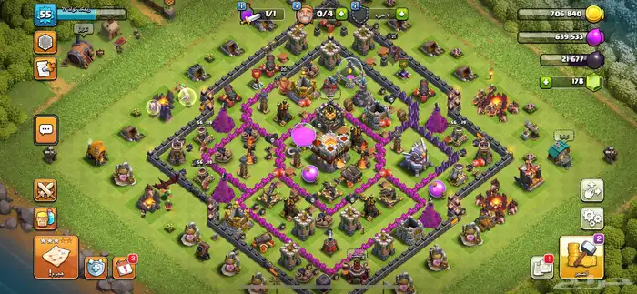 للبيع حساب كلاش اوف كلانس لفل 55 0