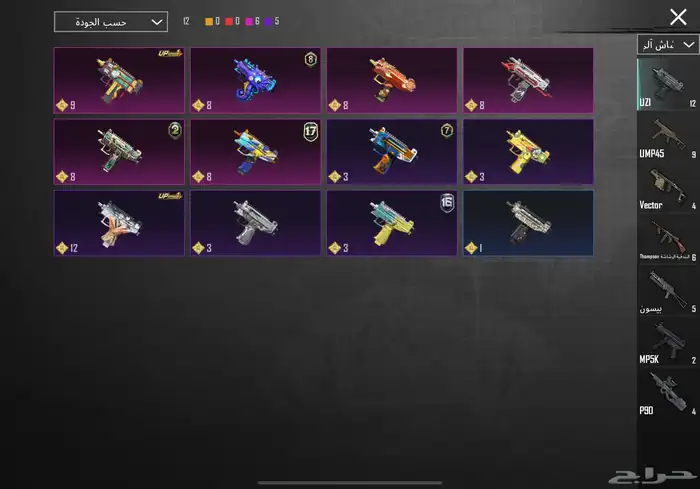 حساب ببجي نادر مستوى83 مع أسم ثلاثي عربي 45