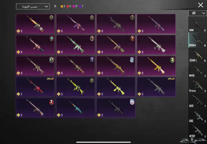 حساب ببجي نادر مستوى83 مع أسم ثلاثي عربي 20