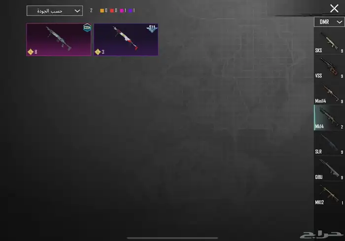 حساب ببجي نادر مستوى83 مع أسم ثلاثي عربي 39