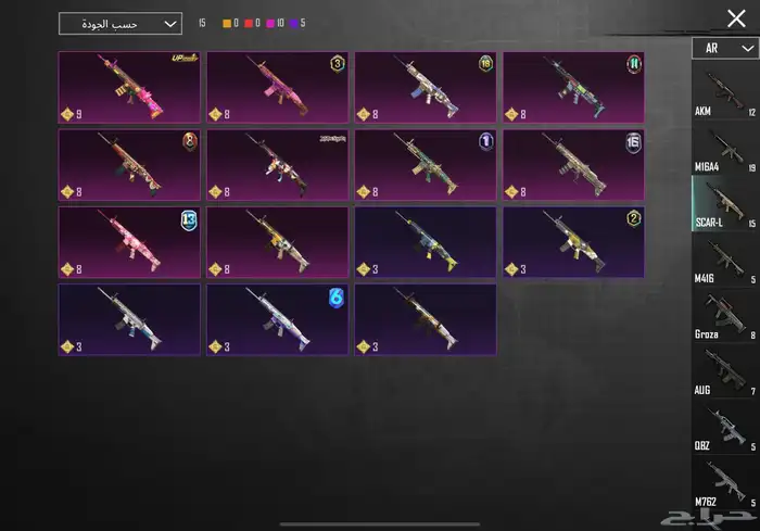 حساب ببجي نادر مستوى83 مع أسم ثلاثي عربي 19