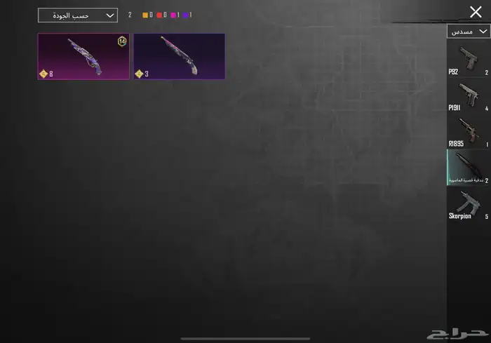 حساب ببجي نادر مستوى83 مع أسم ثلاثي عربي 65