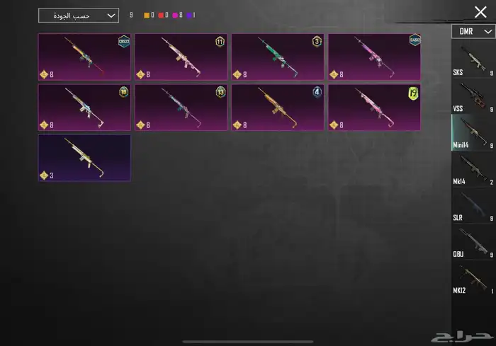 حساب ببجي نادر مستوى83 مع أسم ثلاثي عربي 40