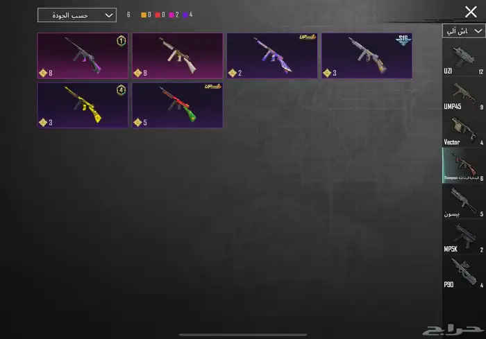 حساب ببجي نادر مستوى83 مع أسم ثلاثي عربي 52