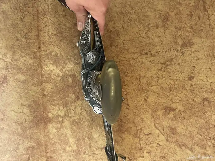 خنجر فضه الراس قرن الصب فضه كامل للإهداء او المقتنى 3