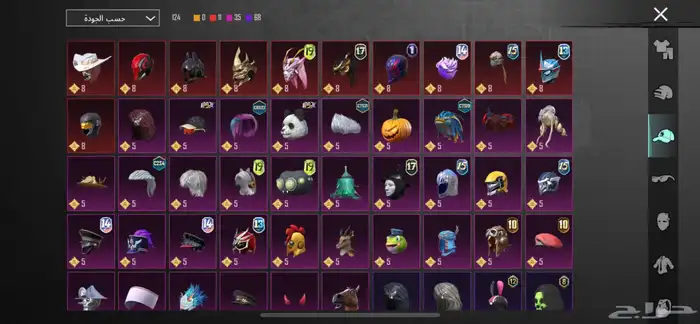 حساب ببجي نادر 35