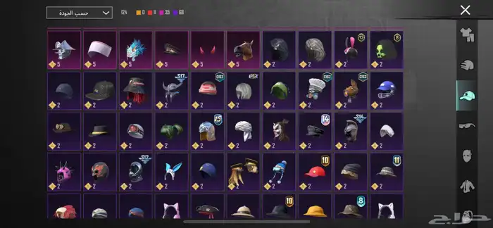 حساب ببجي نادر 34