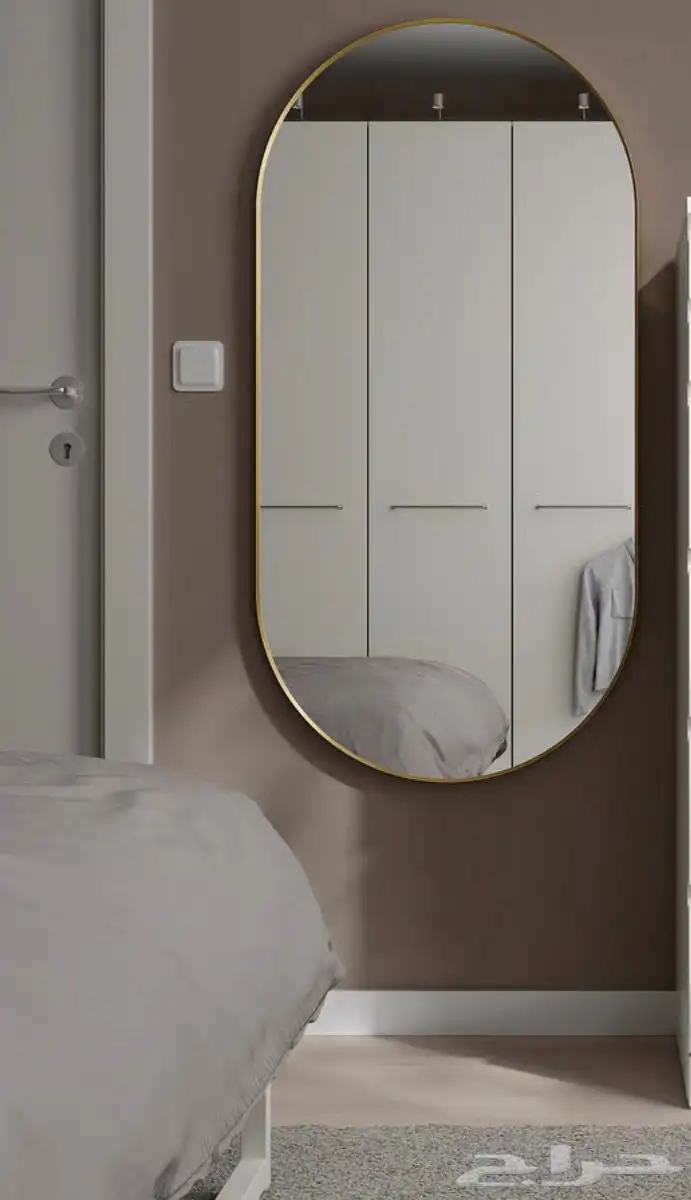 مرايا ذهبي ايكيا مستعمله نظيفه جدا 0