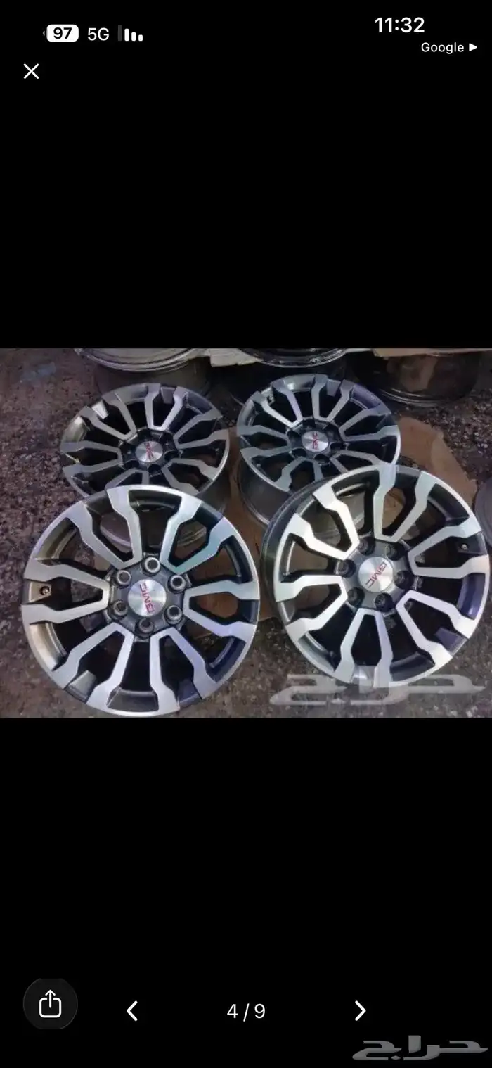 جنوط جمس سييرا AT4 اصلي وكاله شبه جديد مقاس 18 موديل 2023 2