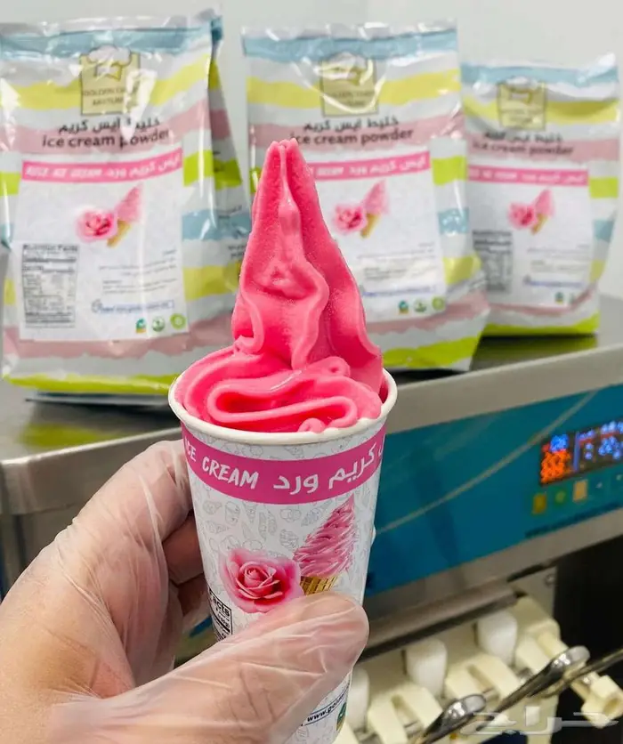 بودر آيس كريم نكهة الورد 1