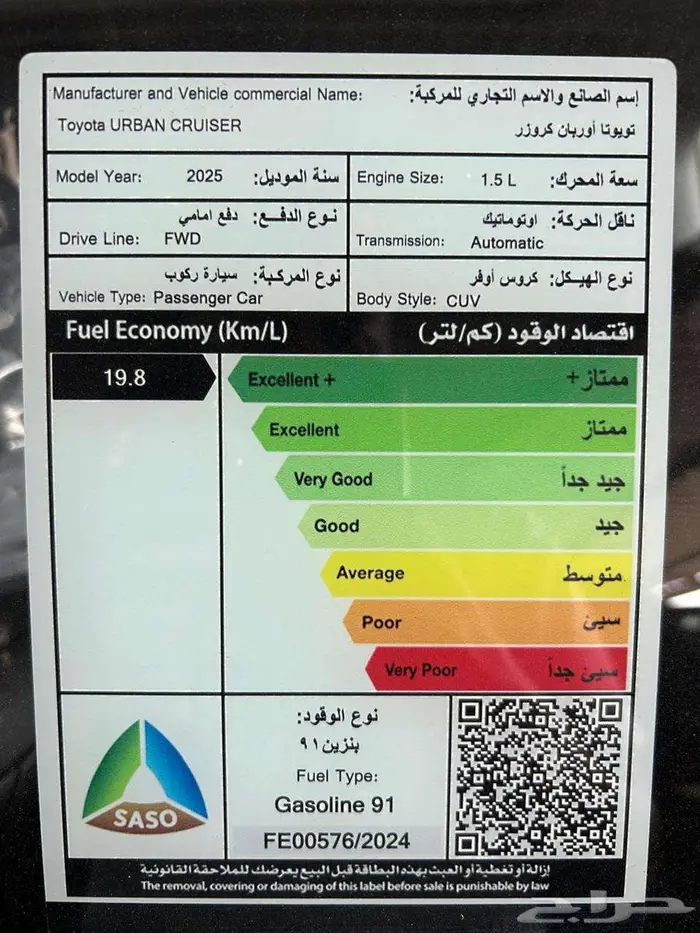 تويوتا اوربان كروزر GLX 2025 7