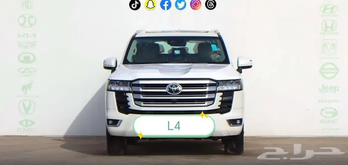 تويوتا لاند كروزر GXRL4 بنزين أبيض 2025 0