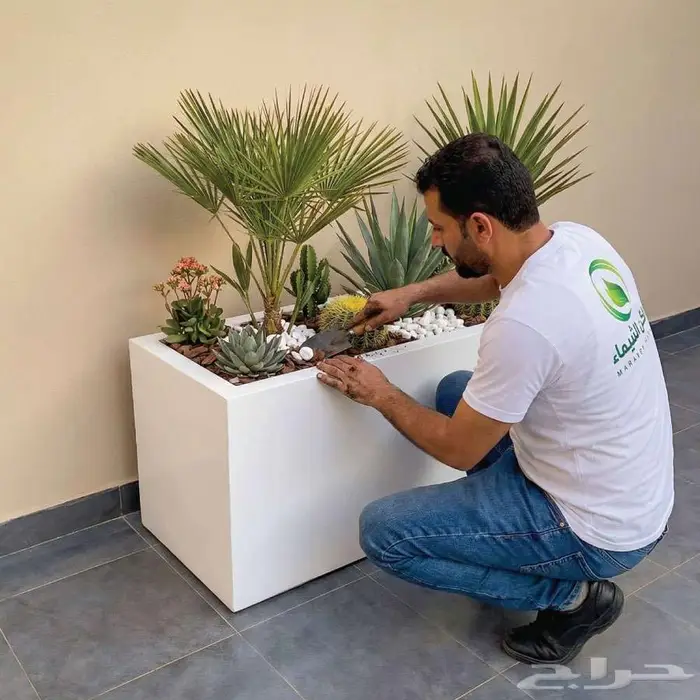 افضل نوافير وشلالات واحواض زرع كبيرة خارجية فايبر بالجملة 27