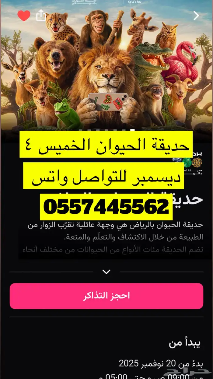 حديقة الحيوان الخميس 4 ديسمبر 0