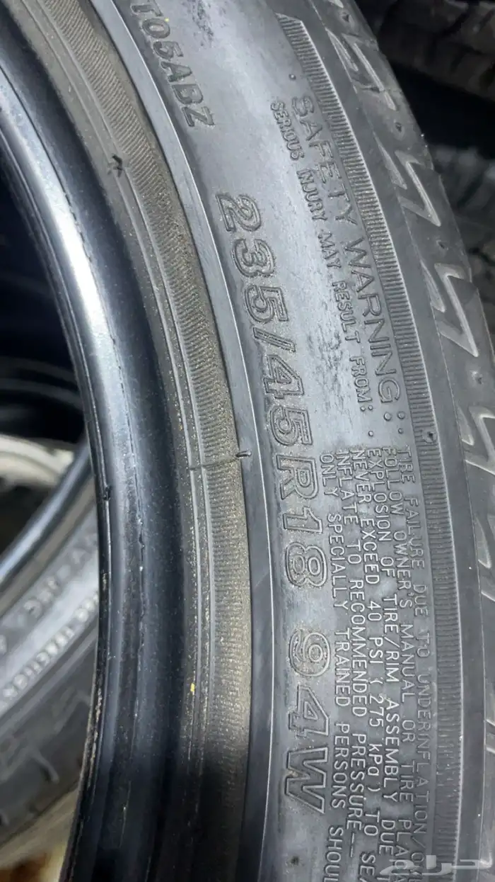 235 45 18 طقم كفرات برجستون 3