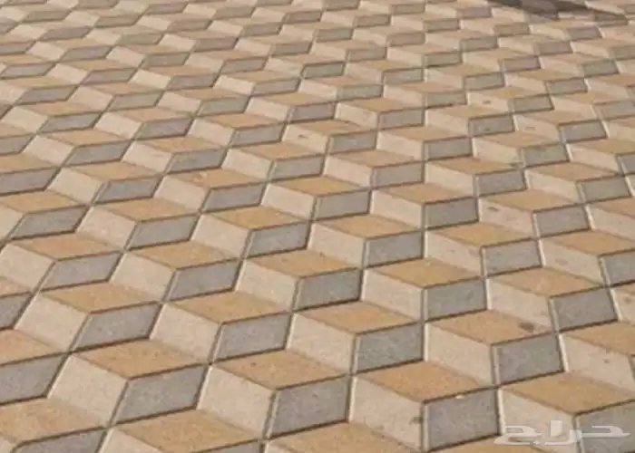 بلوك انترلوك 3D نضيف جدا 400 متر حجر 0