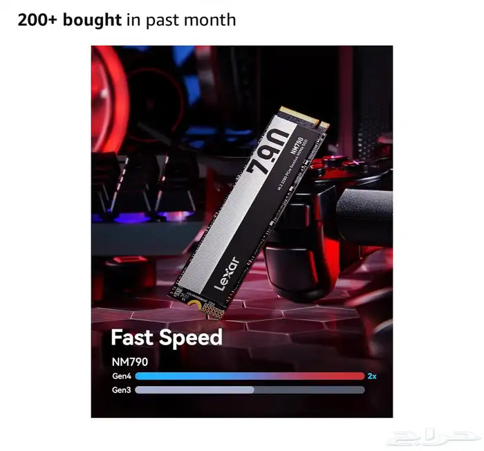 SSD Lexar NM790 جديد شبه مستخدم أداء عالي وسعر ممتاز 5