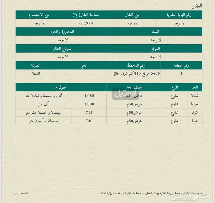للبيع ارض زراعيه غرب جانين برياض جمال 1
