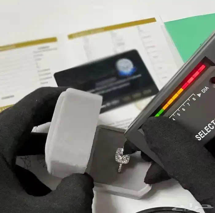 خاتم فضة عيار 925 مرصع بحجر شبيه الألماس بنسبة 90 في المية 3