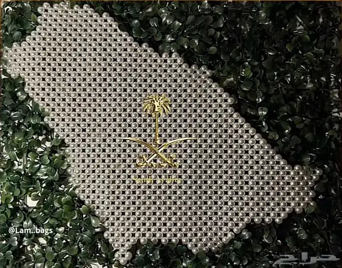 لوحة خريطة المملكة صناعة يدوية بالخرز 0