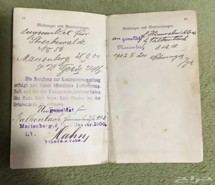 جواز سفر الماني مملكة ساكسونيا 1902م 6