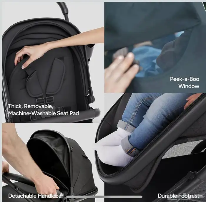 عربيه اطفال موم بوش 2 في 1. mom push stroller 2-1 4