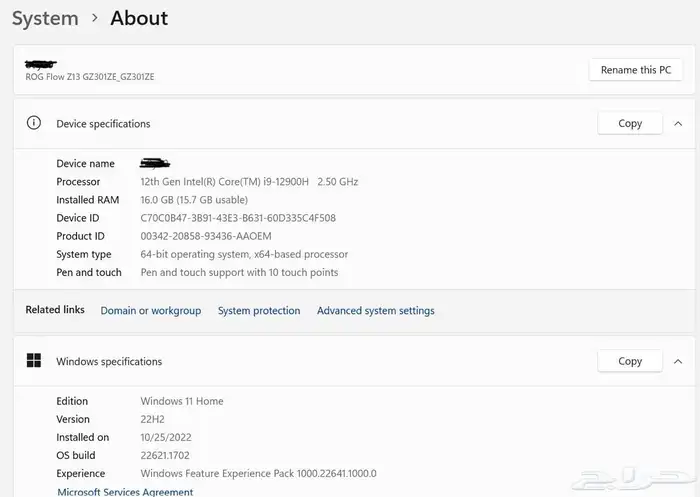 للبيع لابتوب ASUS ROG Flow Z13 (موديل GZ301ZE) 3