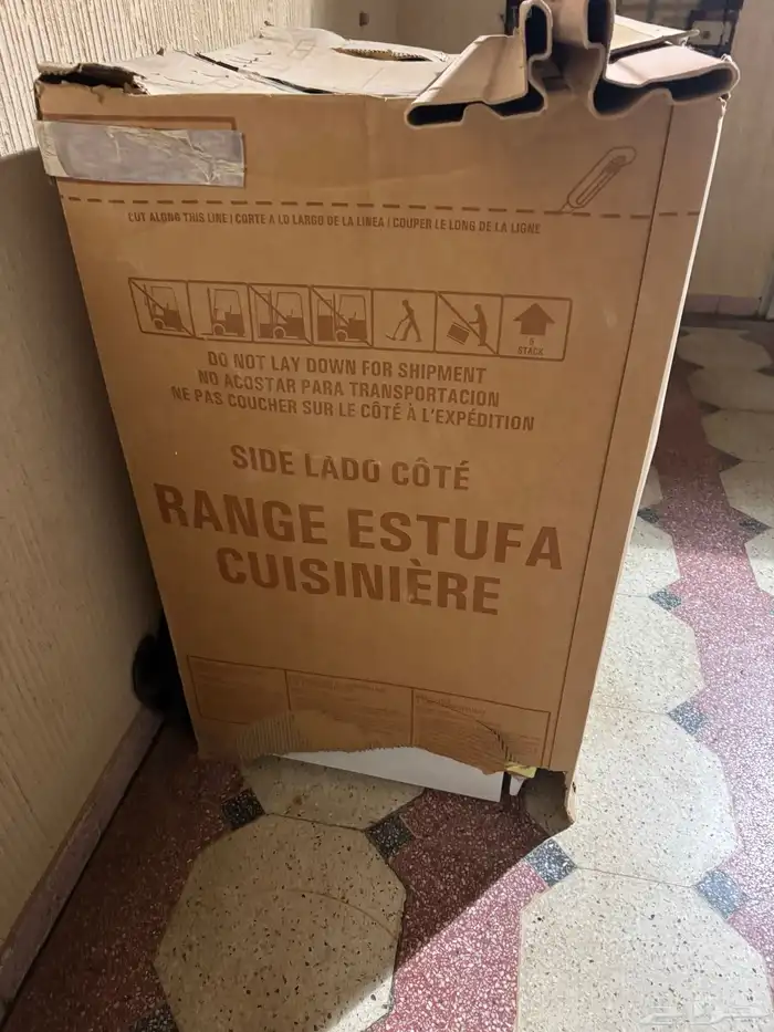 فرن غاز جديد بالكرتون اربع عيون جنرال الكتريك 6