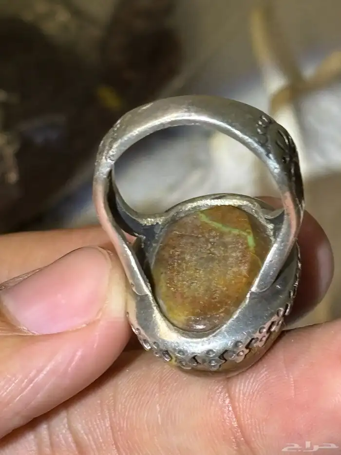 خاتم فضه من النوادر على حجر فيروز حسيني قديم 3