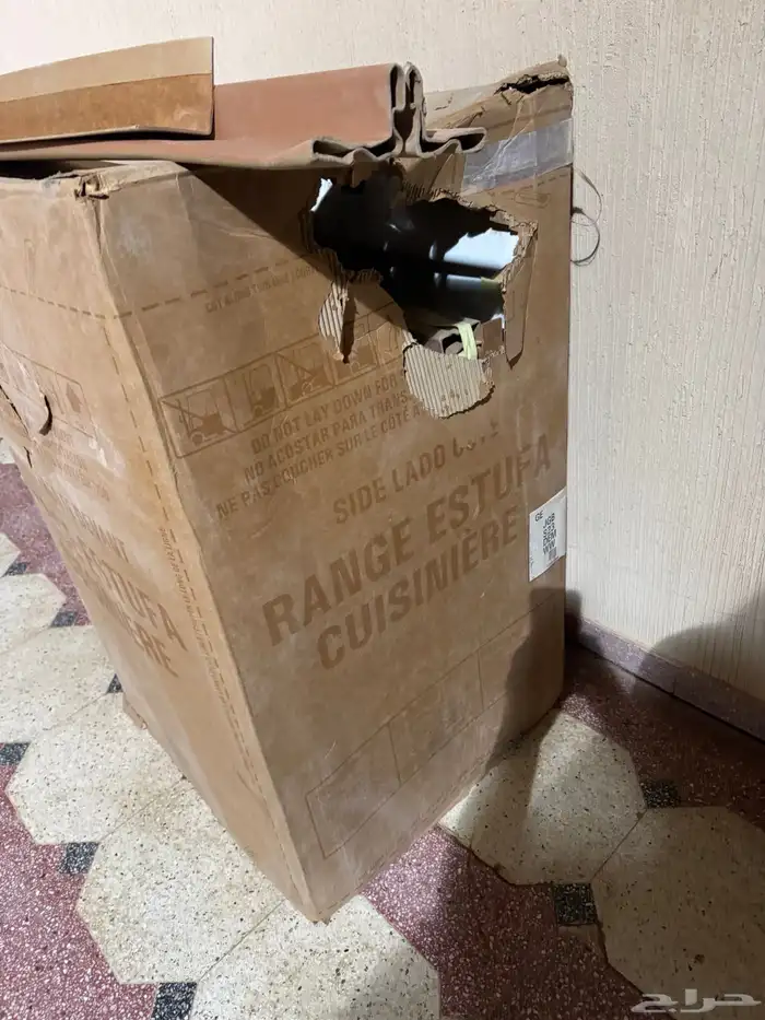 فرن غاز جديد بالكرتون اربع عيون جنرال الكتريك 5