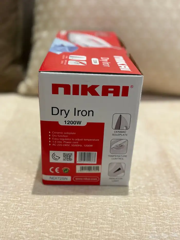 مكواة ملابس ماركة نيكاي جافة بقوة 1200 واط. 1