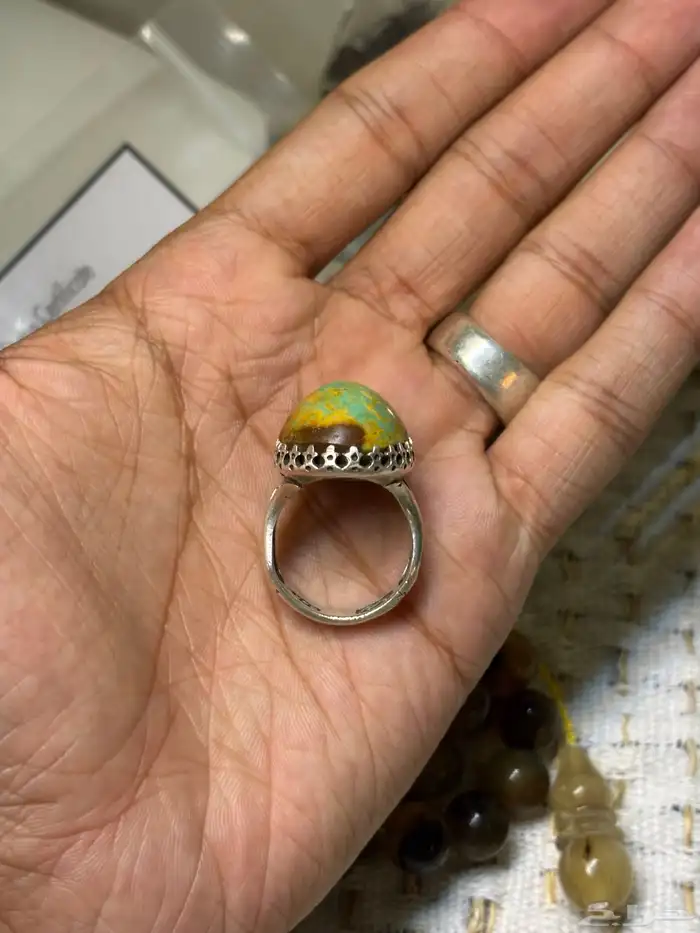 خاتم فضه من النوادر على حجر فيروز حسيني قديم 8