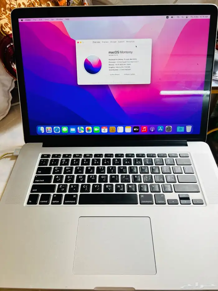 macbook 2015 ماك  بوك شاشة 2015 مساحة 500 جيجا 5