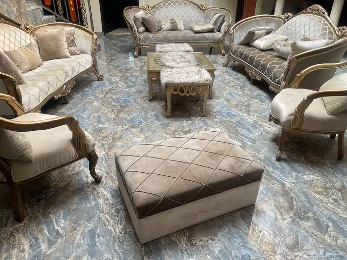 كنب صالة 6 قطع لون رائع 2