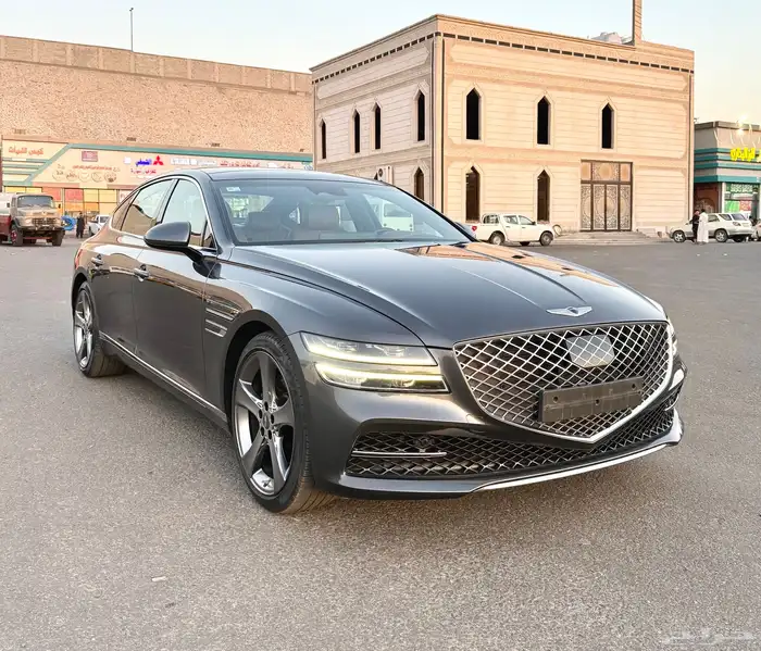 جنسس G80 بنوراما 2021 داخل جملي بحالة الوكاله للبيع 7