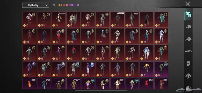 حساب ببجي موبايل لفل 85 13