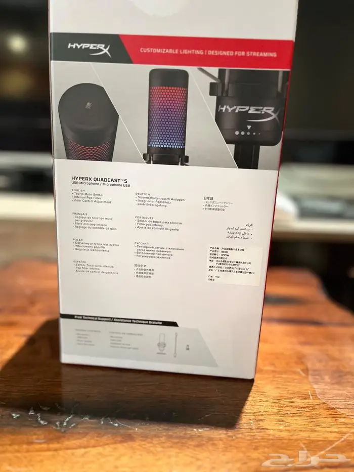 مايك HyperX QuadCast S   نظيف جدا مع العلبة 3