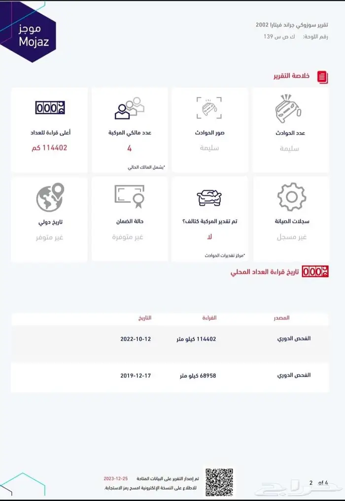 سوزوكي جراند فيتارا 2002 ربع ممشى قليل 15