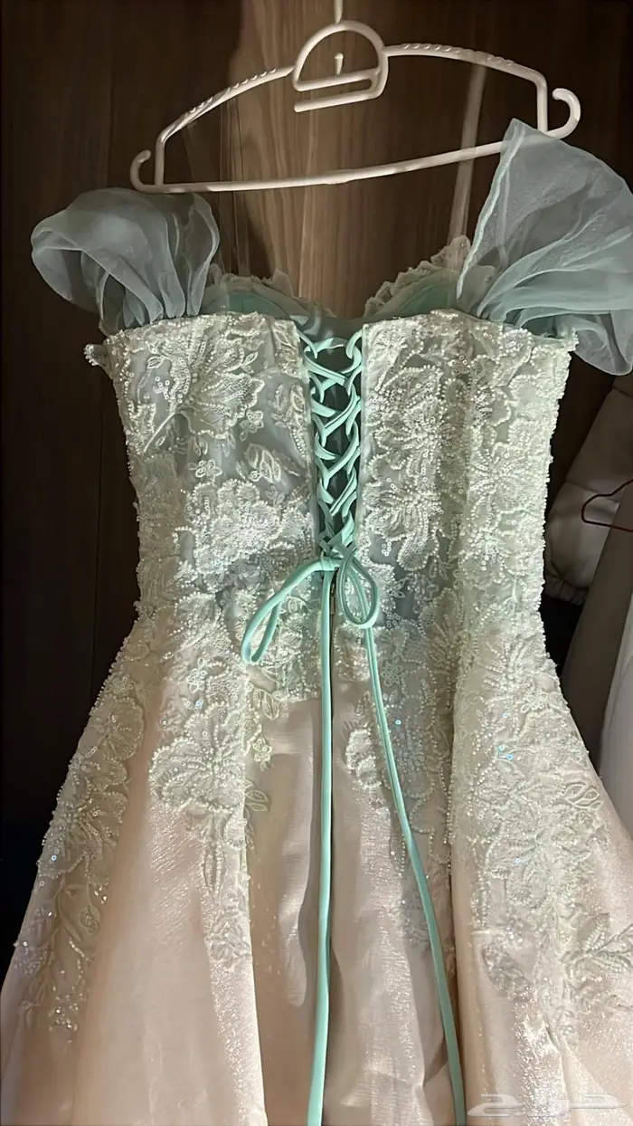 فستان وردي وسماوي 1