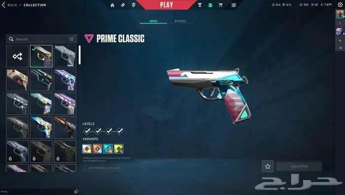 حساب فالورانت سكنات اسطوريه 1