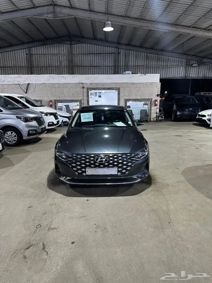 هيونداي ازيرا رصاصي 2021 بنزين بطاقة جمركية وارد كوريا 1