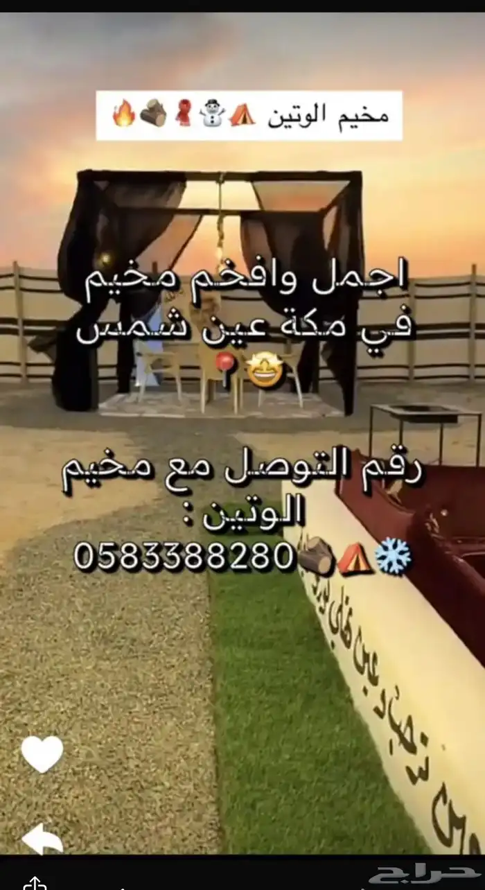 مخيم الوتين للاجار اليومي 0