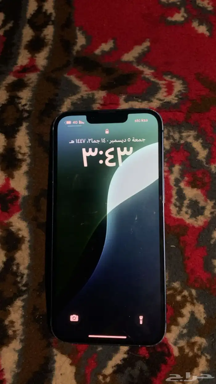 آيفون 13 بلس 128 جيجا نسبت البطاريه 70 جديد ماقد انفك 0