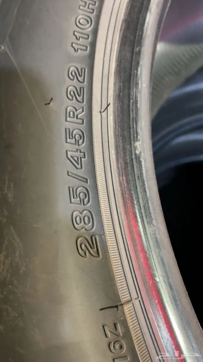 285 45 22 طقم كفرات اخ الجديد برجستون 3