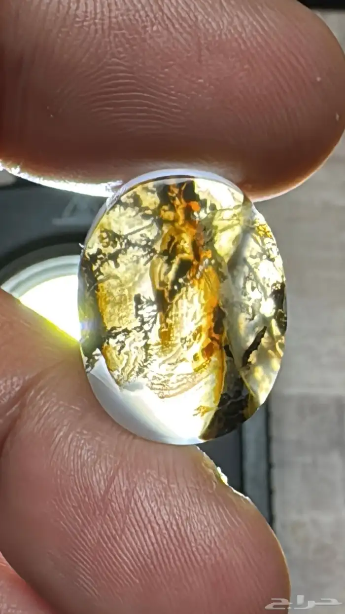 عقيق يماني طبيعي شجري مصور 8