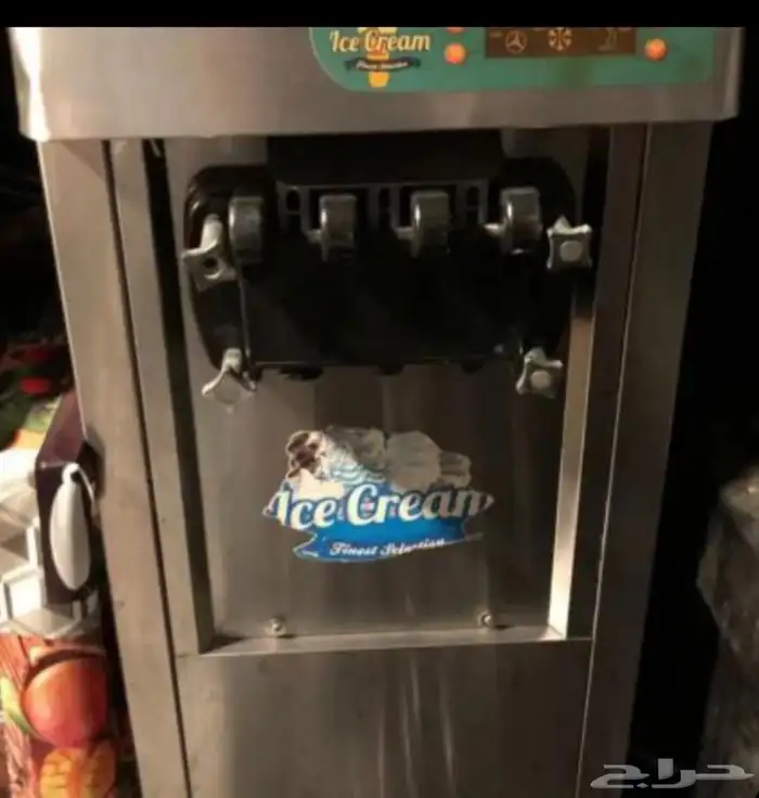 ماكينة ايس كريم نكهتين وافل بان كيك قلاية بطاطس 0