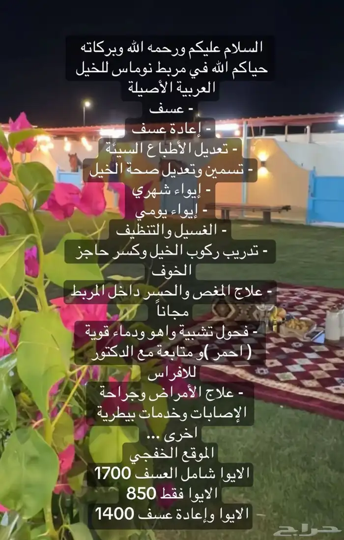 إعلان غرف خيل للإيجار 0