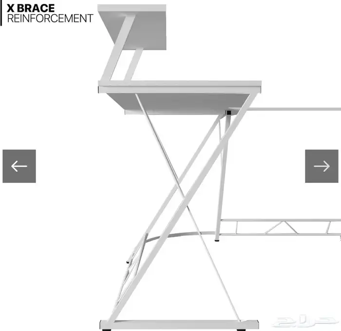 مكتب كمبيوتر على شكل حرف L 6